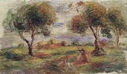 Pierre Renoir Landscape with Figures at Cagnes oil painting artist